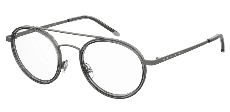 Seventh Street 7a 080 PTA/21 DKRUTH GREY Eyewear Men's Steel, Standard, 50