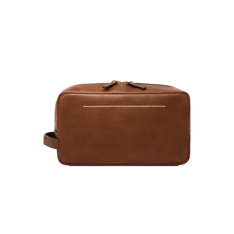 Fossil Mens Camden Shave Kit, Brown, 24.8 cm L x 9.5 cm W x 13.3 cm H