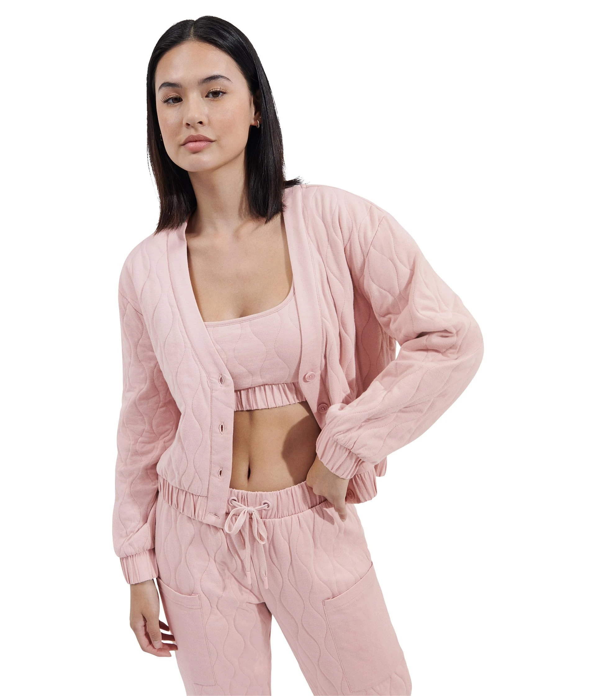 UGG Women's Quinby Cardigan Sweater, Mauve, Small