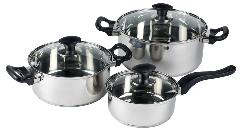 Funktion 6pcs Stainless Steel Saucepan Set - Image 1