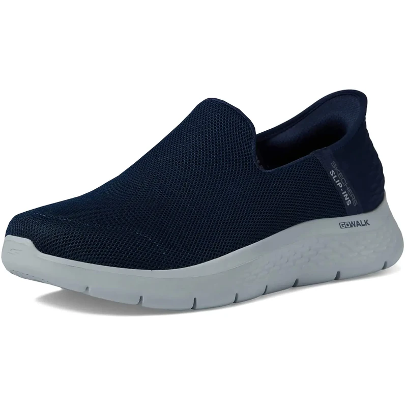 Skechers Go Walk Flex Slip-Ins - No Hands, Navy, 12 UK Wide