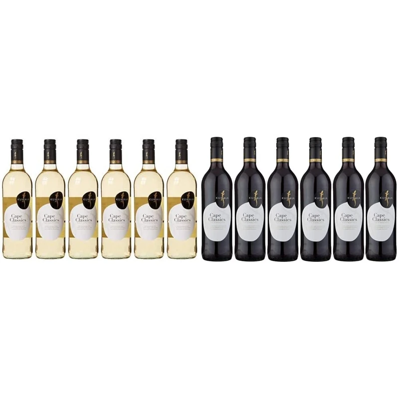 Kumala Cape Classic White Wine, 6 x 750ml & Cape Classic Red Wine, 6 x 750ml