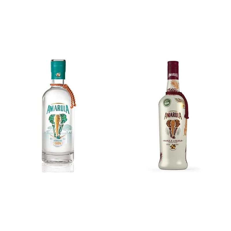 Amarula Gin, 70cl | African Gin Made with Marula Fruit Spirit & Vegan Liqueur 70cl | Plant Based, Dairy Free, Gluten Free and Nut Free Liqueur