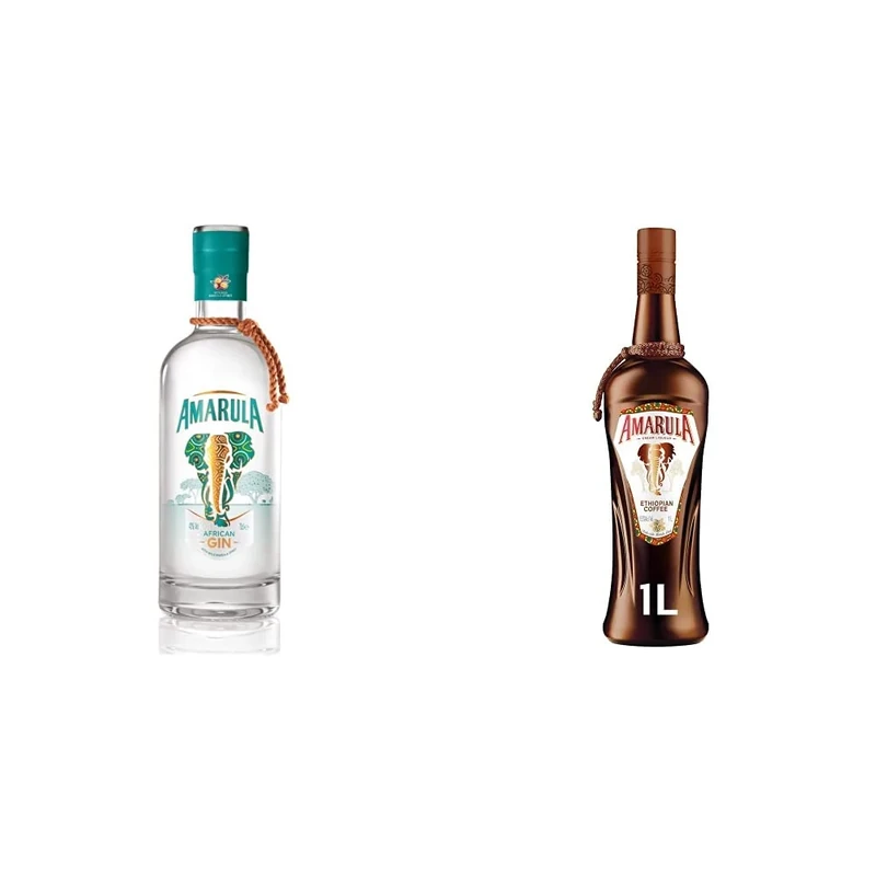 Amarula Gin, 70cl | African Gin Made with Marula Fruit Spirit & Ethiopian Coffee Cream Liqueur 1L | Notes Of Mocha And Toffee