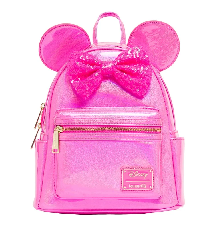 Loungefly Backpacks Minnie Mouse Pink Glitter Mini Backpack Pink