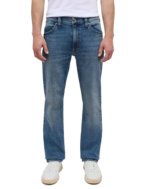 MUSTANG Men's Style Tramper Straight Jeans, Medium Blue 583, 34 W/36 L