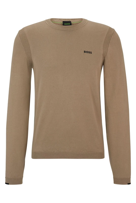 BOSS Mens Crew Neck Jumper Light/Pastel Green S