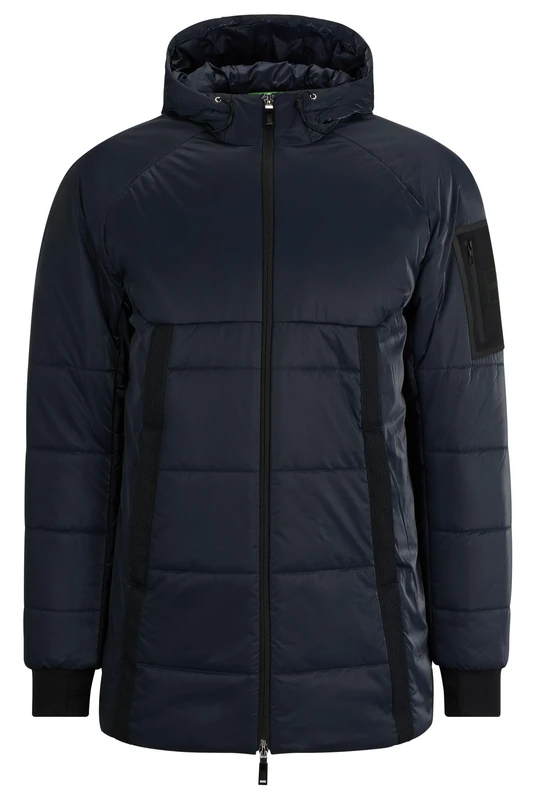 BOSS Mens J Cardano Regular-fit Jacket with Branded Sleeve Pocket Blue - Image 1