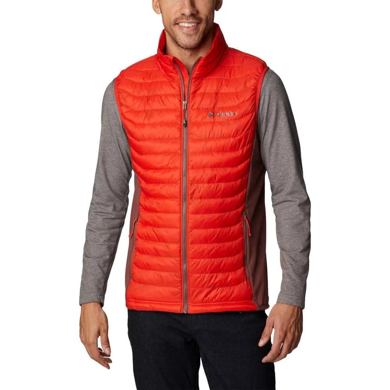 Columbia Powder Pass Vest 1842414839, Men's Vest, Red, M, red