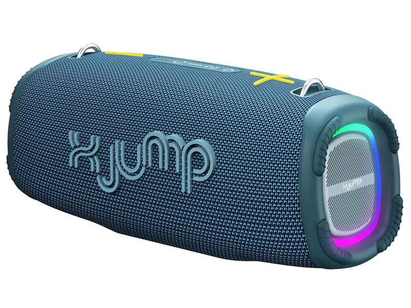 X JUMP XJ 200 Portable Speaker Amplified 90W, High Performance, Bluetooth, TWS Function, USB, AUX-IN, Built-in Microphone, IPX5 Waterproof Water Resistant Speaker, Blue