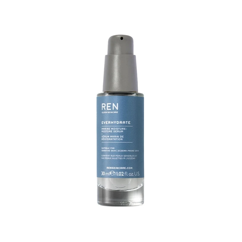 REN Everhydrate Marine Moisture-Restore Serum, 30ml – Ultra-Hydrating Serum with Algae and Hyaluronic Acid, Clinically Proven 72-Hour Hydration for Dehydrated Skin, Smooths and Plumps