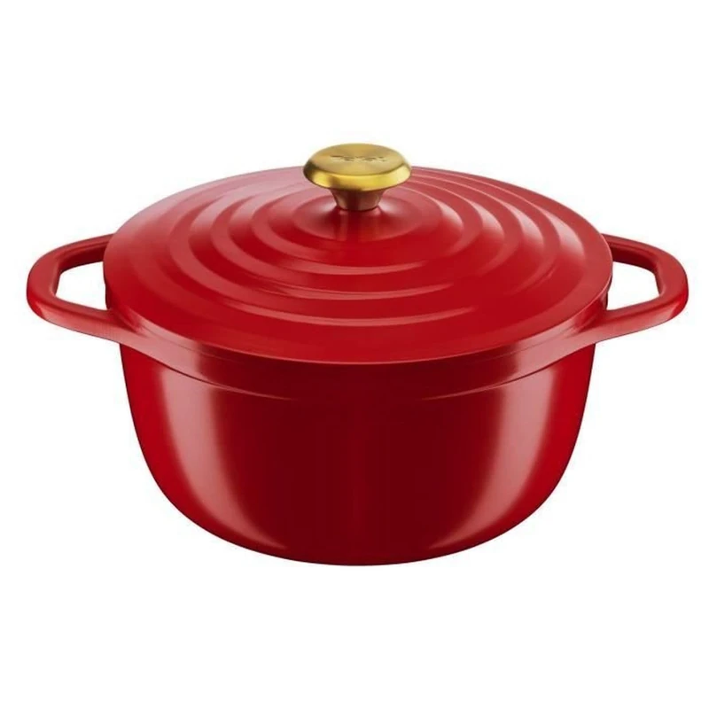 Tefal Air Stewpot 24 cm, 4.7 L, Lightweight Cast Aluminum, Easy to Clean, Safe Ceramic Coating, Condensation Lid, Robust, Oven-Safe, Induction Cookware, E2544604