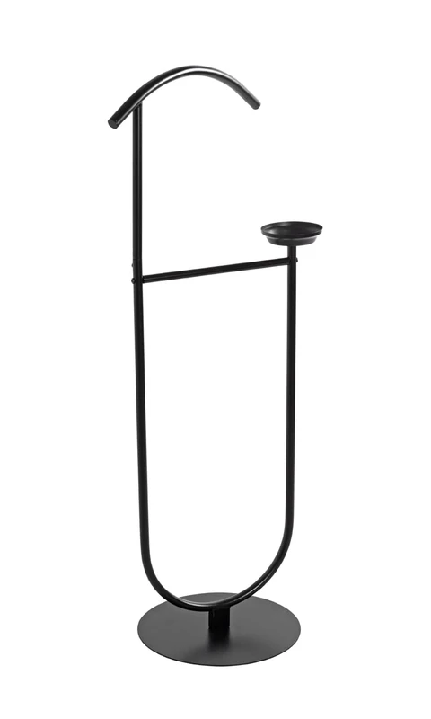 HAKU Möbel Men'S Valet Black, Metal - Size: W 45 cm X H 116 cm X D 34 cm, Style: Modern