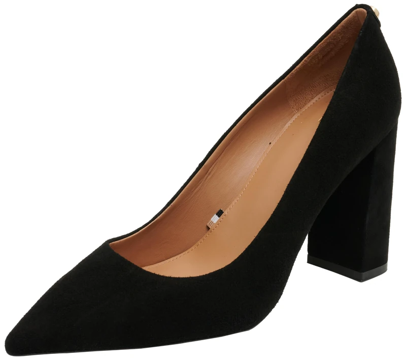 BOSS Women's Janet_chpump90_sd Pump, Black, 7.5 UK