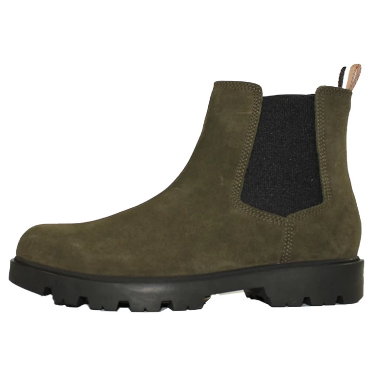 BOSS Men's Adley_Cheb_sd Suede Chelsea Boots, Open Green, 12 UK