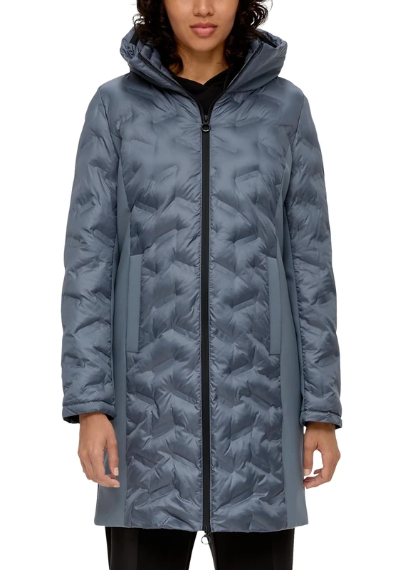 s.Oliver Coat with hood in collar, gray, 36