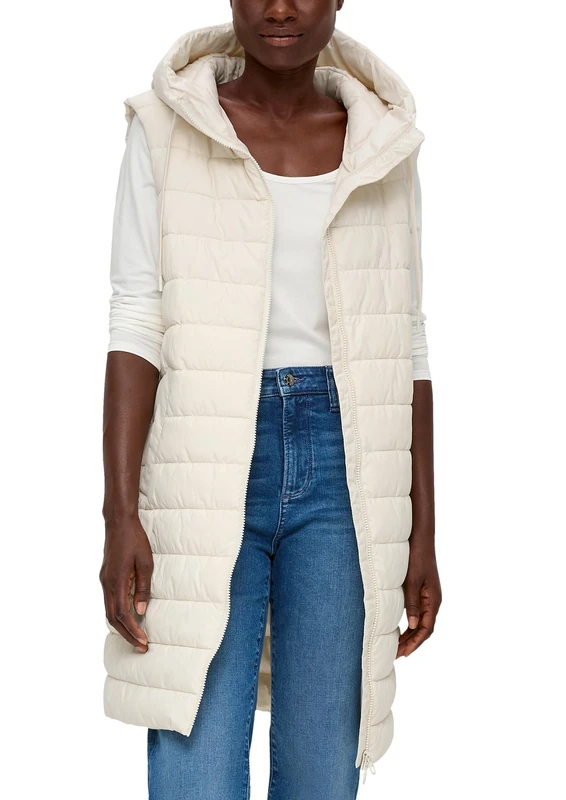 s.Oliver Women's 10.2.11.16.162.2133637 Outdoor Gilet, White #EAE3E1, 20 - Image 1