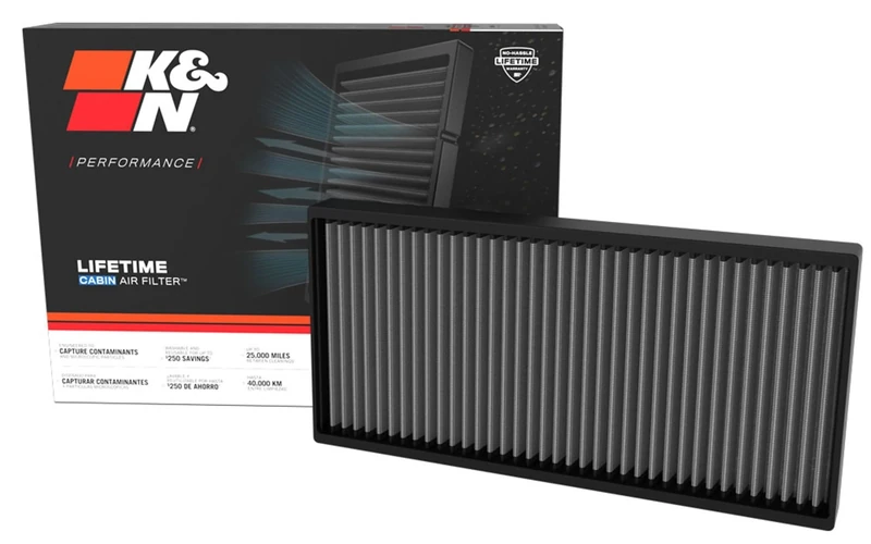 K&N LIFETIME Cabin Air Filter: Premium, Washable, Clean Air for your Cabin: Compatible with 2019-2025 Hyundai: (See Product Description for Select Models), VF4003, White
