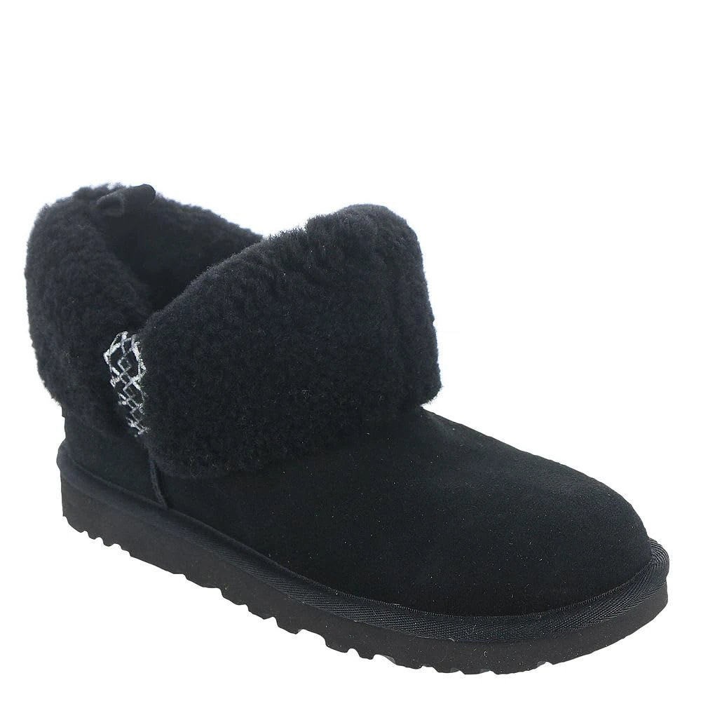 UGG Women's Ultra Mini Braid Boot, Black, 3 UK