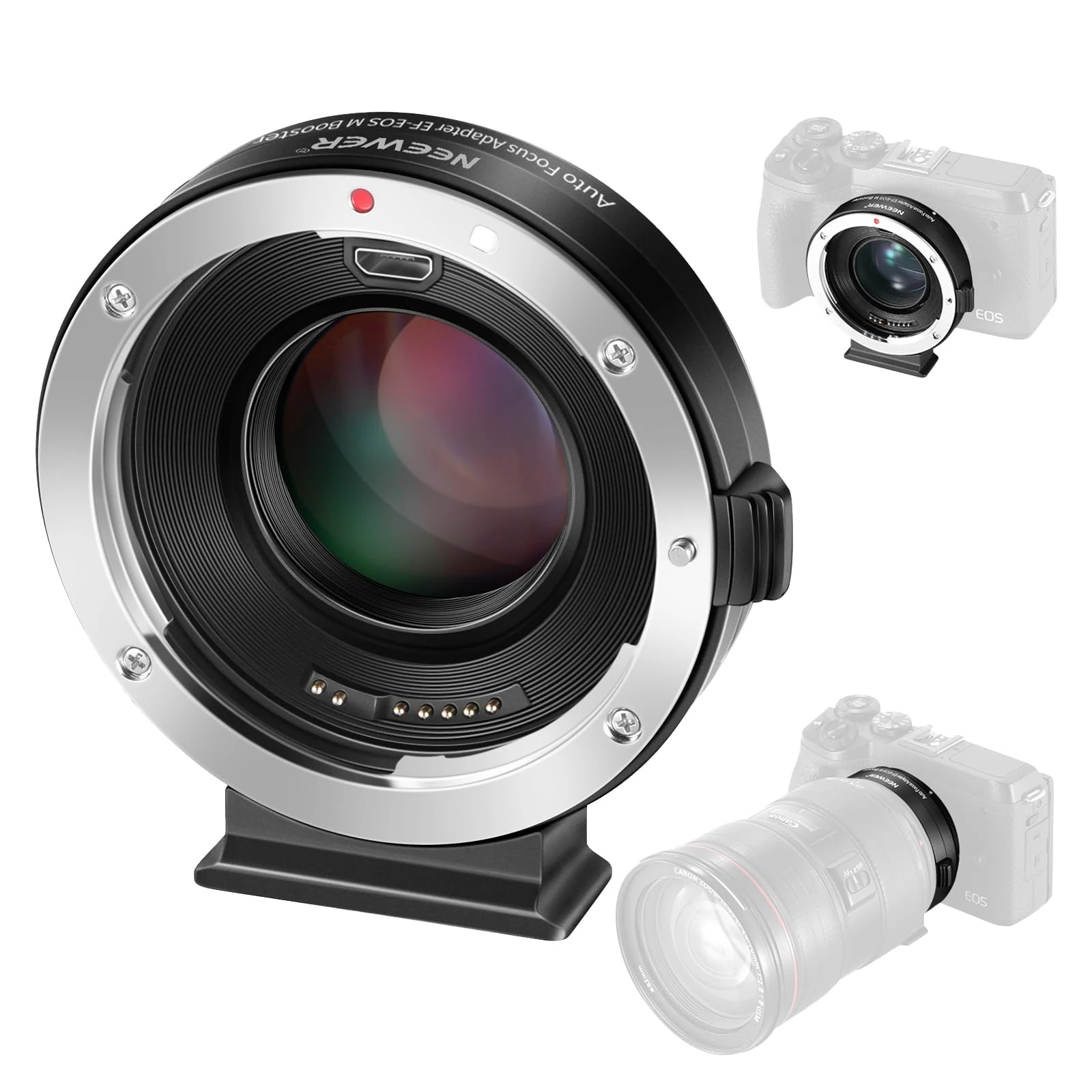 NEEWER EF to EOS M Mounting Adapter 0.71x Auto Focus Speedbooster Lens Mount Compatible with Canon EF Lens for EOS M Series Camera EOS M M2 M3 M5 M6 M10 M50 M100 M200 and More
