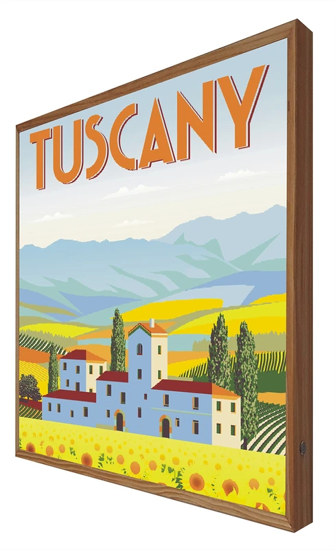 CCRETROILUMINADOS Vintage Light Up Sign Led Tuscany: Travel Series
