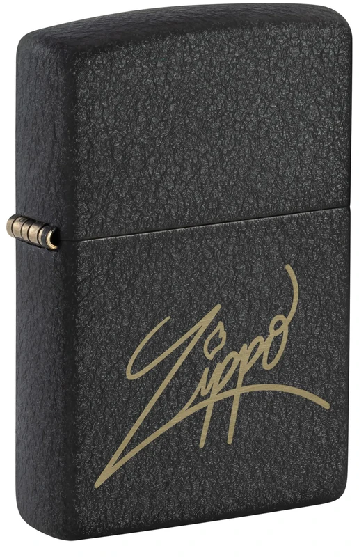 Zippo Lighter, Metal, Black Crackle, One Size