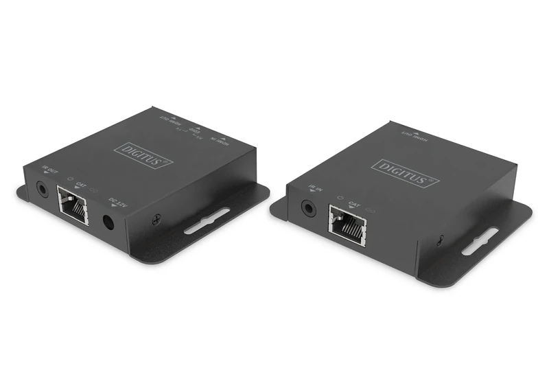 Digitus DS-55519 HDMI Extender - UHD 4K 30Hz - 40m via LAN Cable - Set: Transmitter & Receiver - Loop-Out, IR Infrared - HDMI 1.4 & HDCP 1.4