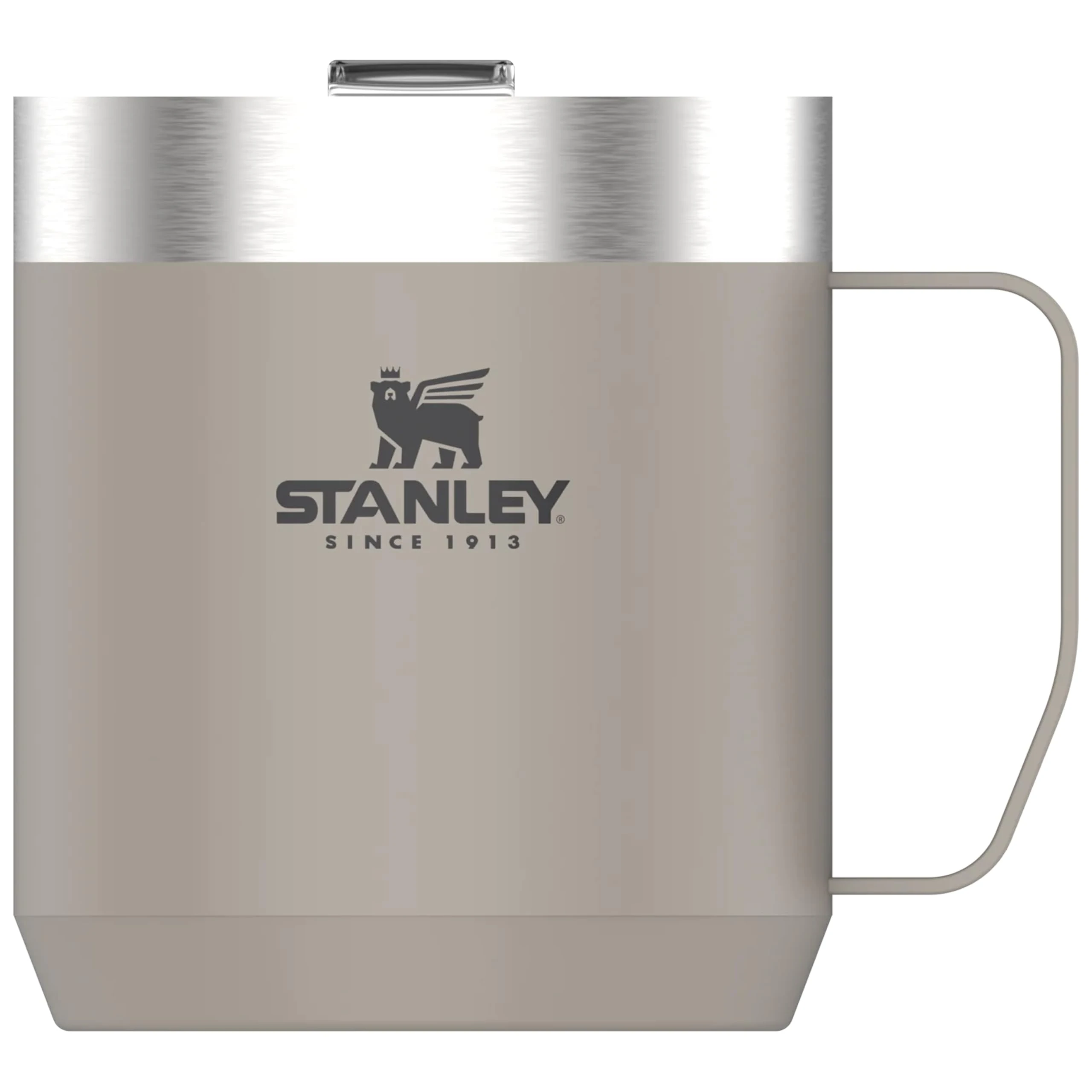 STANLEY Classic Legendary Camp Travel Mug 0.35L - Keeps 1.5 Hours Hot - 3 Hours Cold - Dishwasher Safe - Stainless Steel Coffee Cup - BPA-Free - Ash