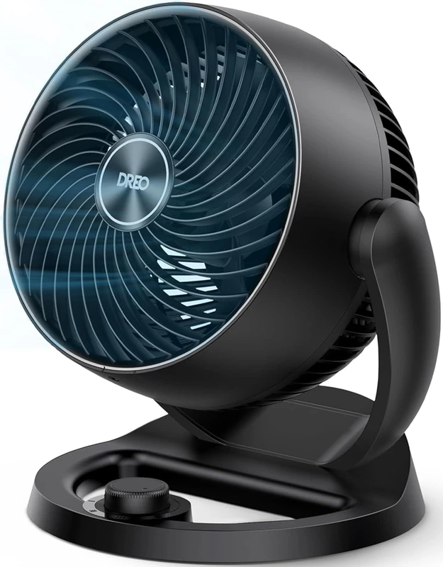 Dreo 12 Inch Desk Fan for Bedroom, 25dB Silent Cooling Fan, 70ft Strong Airflow Table Fans, 120° Manual Tilt Electric Fans, 3 Speeds, Quiet Air Circulator for Room, Office