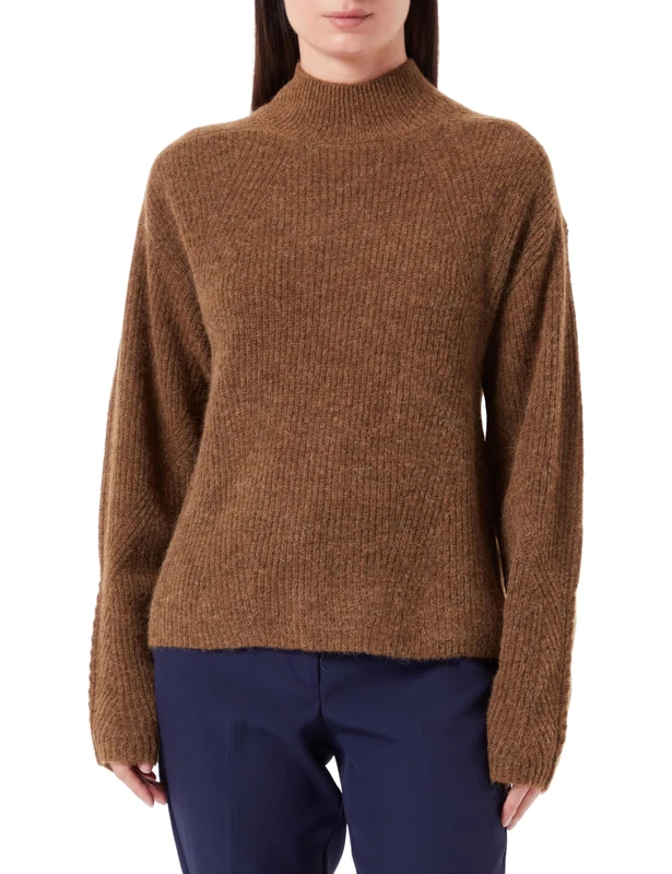 BOSS Women's C_fagda Knitted Sweater, Rust/Cooper220, S