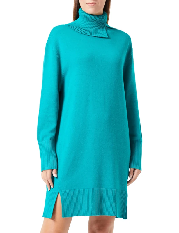 BOSS Women's C_fimalaya Knitted Dress, Open Green393, M