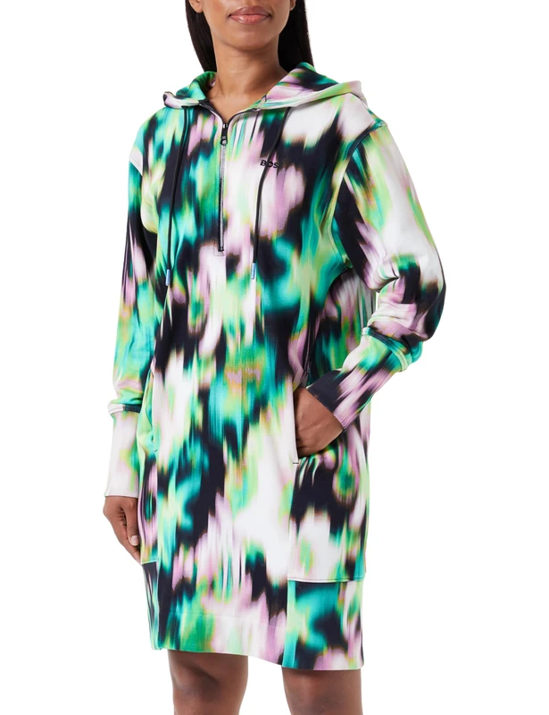 BOSS Women's C_ezinala_AOP T-Shirt, Open Miscellaneous961, M