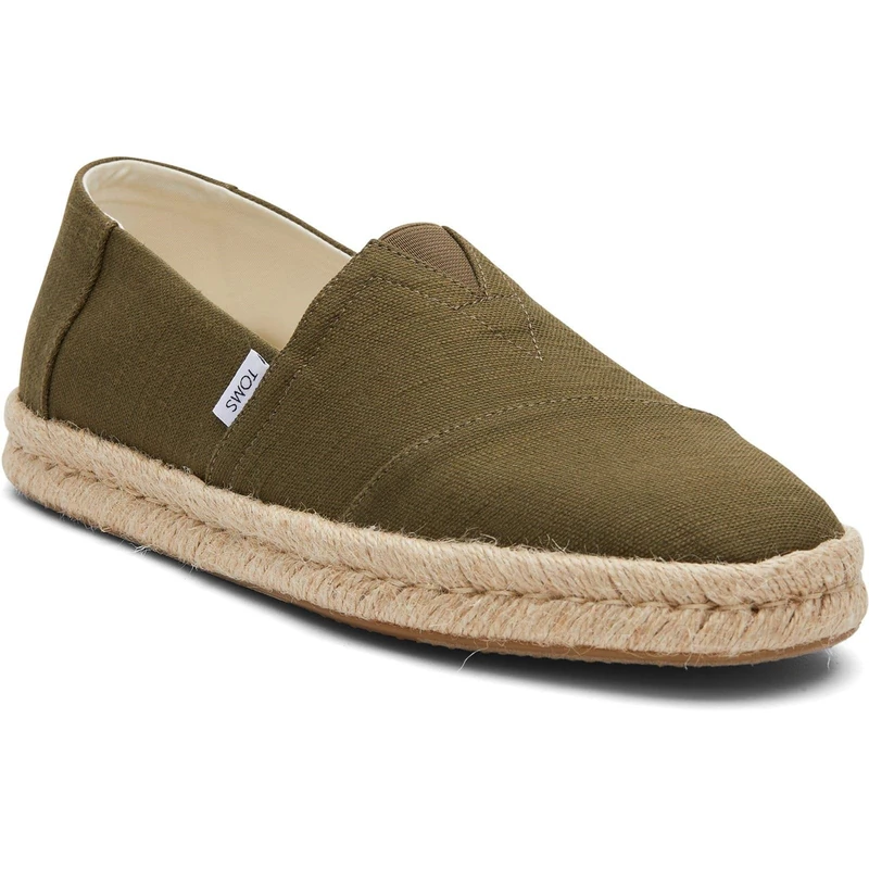 TOMS Alpargata Rope 2.0 Shoe Cotton Men's Olive Espadrilles - UK 9