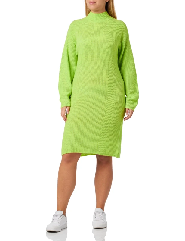 BOSS Women's C_fagdasa Knitted Dress, Bright Yellow735, M