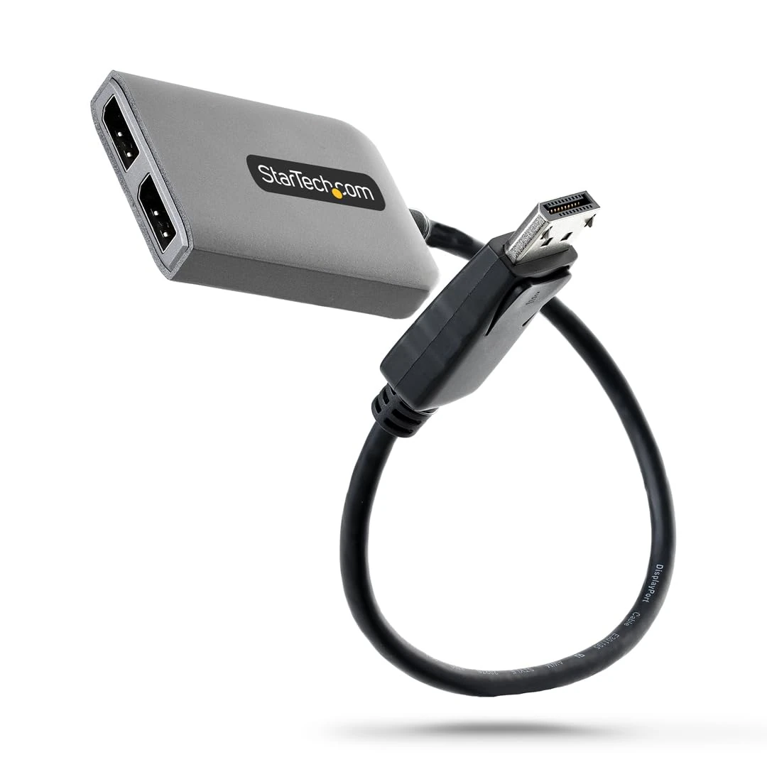 StarTech.com 2-Port DisplayPort 1.4 Splitter, DP to 2x DP Multi-Monitor Adapter, Dual 5K 60Hz MST Hub, Windows Only (no support for macOS/ChromeOS/Linux)