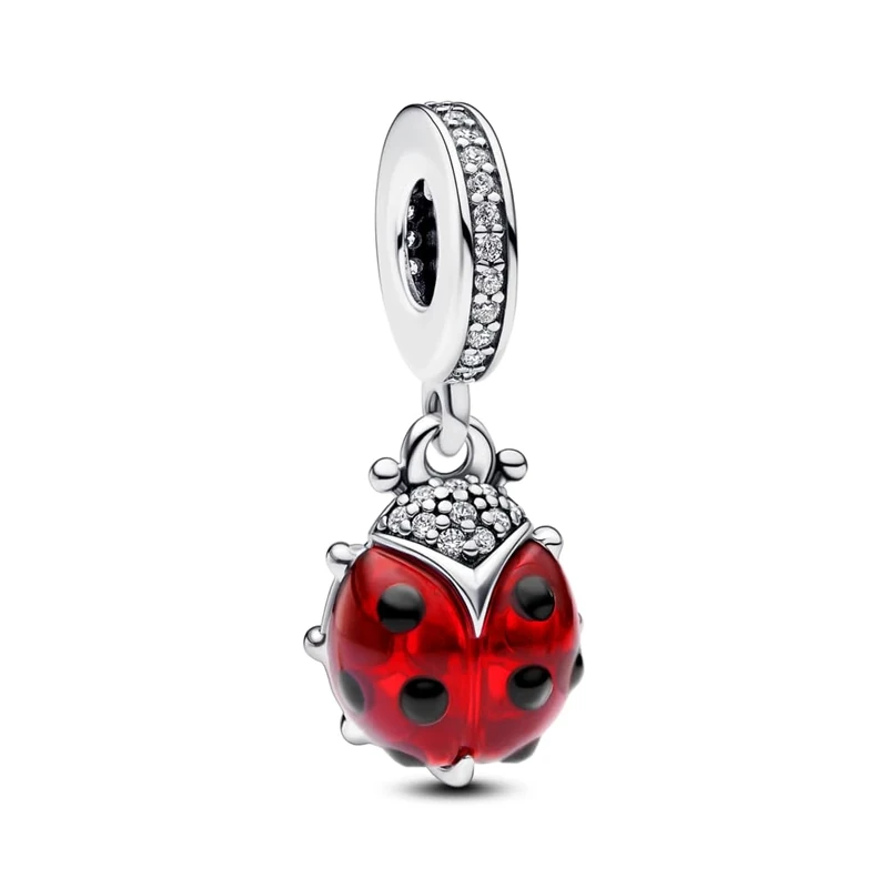 Pandora Red Ladybird Dangle Charm- No Box