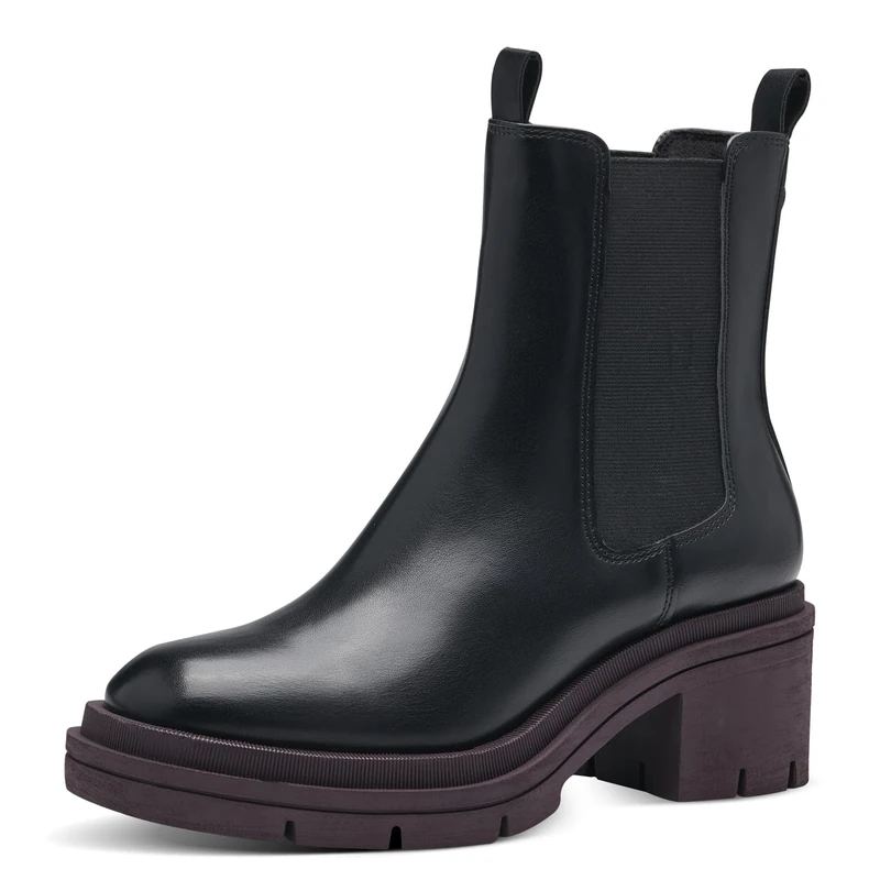 MARCO TOZZI Women's 2-25460-41 Chelsea, Black/Purple, 5
