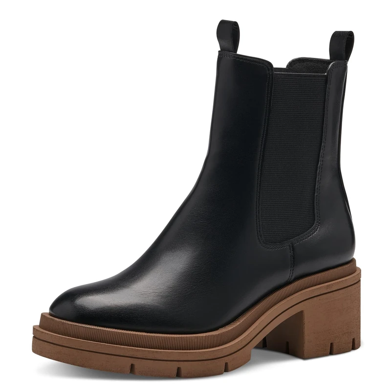 MARCO TOZZI Women's 2-25460-41 Chelsea, Black/Nature, 6.5