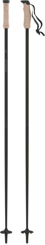 ATOMIC AMT Carbon Ski Poles, 4* Carbon Ski Pole, Ergonomic Handle on the Pole, Adjustable Hand Strap, Poles with 60 mm Piste Basket