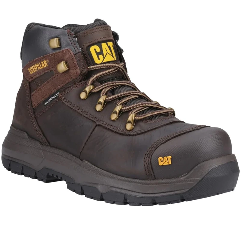 Caterpillar Male Pneumatic 2.0 Safety Boot, Brown, 10