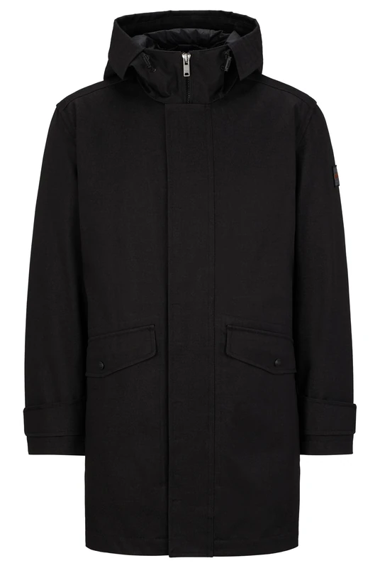 BOSS Mens Osonic Three-in-one parka jacket with detachable inner
