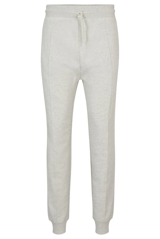 BOSS Mens Seglitchstitch Cotton-terry tracksuit bottoms with logo print