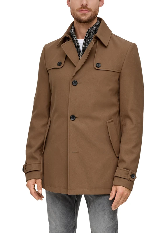 s.Oliver Men's Outdoor Short Coat, brown, 38