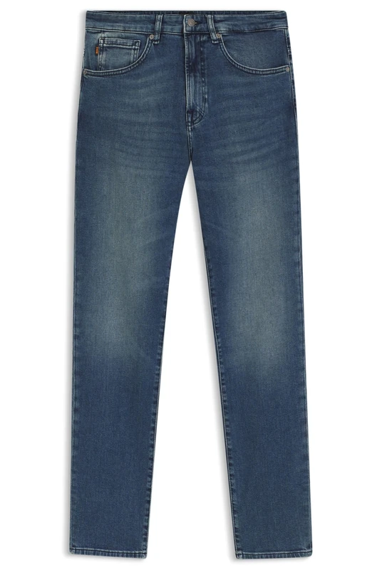 BOSS Mens Re.Maine BC-C Maine Pure-Blue Regular-fit Jeans in Comfort-Stretch Denim