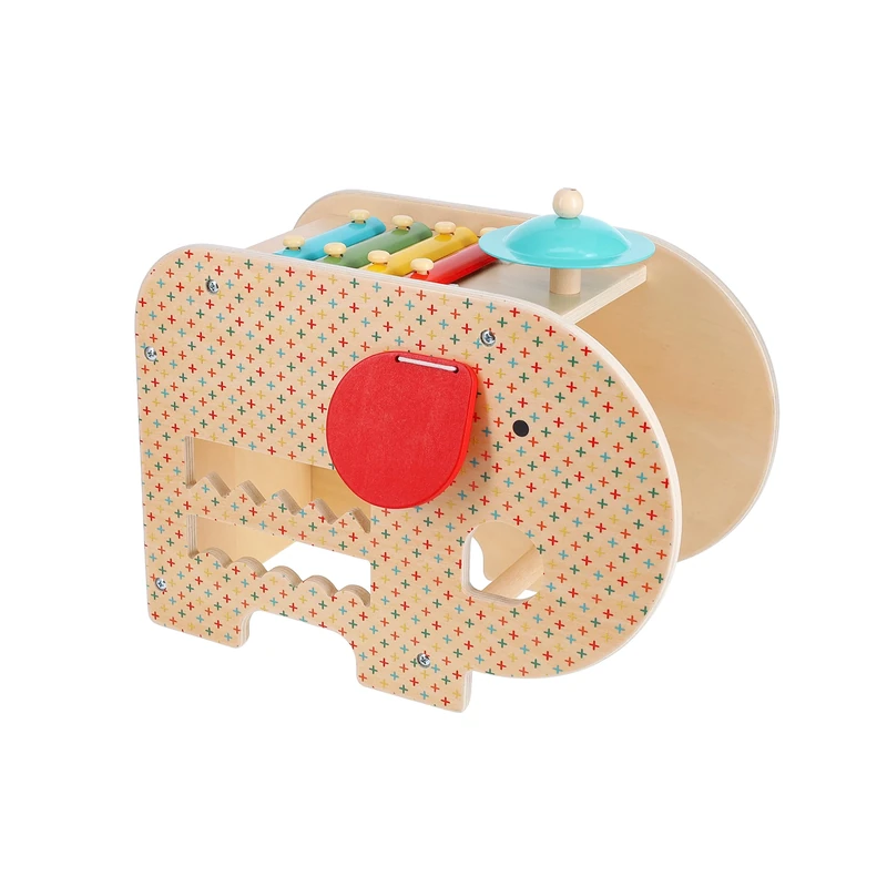 Petit Collage Wooden 5-in-1 Elephant Music
