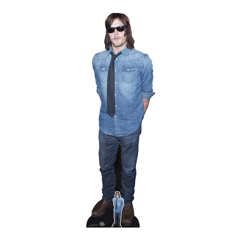 Star Cutouts CS1059 Norman Reedus Casual Lifesize Cardboard Cutout With Mini