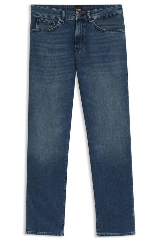 BOSS Mens Re.Maine BC-C Maine Pure-Blue Regular-fit Jeans in Comfort-Stretch Denim