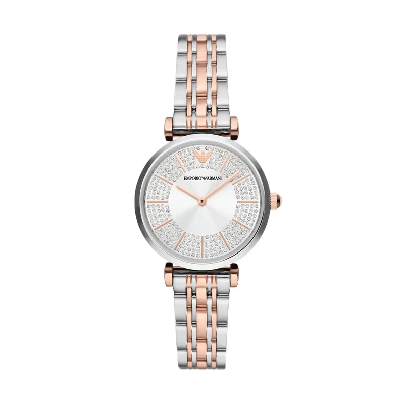 Emporio Armani Watch for Women, Two-Hand, Two-Tone at Least 50% Recycled Stainless Steel Watch, AR11537