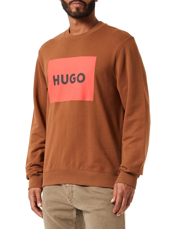 HUGO Men's Sweatshirt, Rust/Copper224, XL