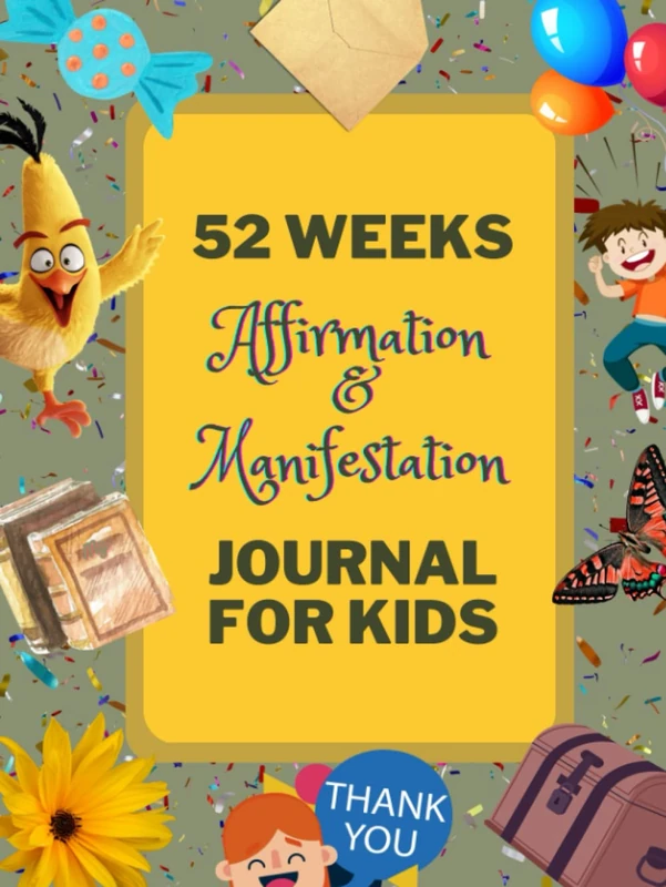 52 WEEKS MANIFESTATION AND AFFIRMATION JOURNAL FOR KIDS: A 52 Weeks, 3 Minutes Per Day Guide Designed to Imbue Children With The Power of Affirmation and Manifestation